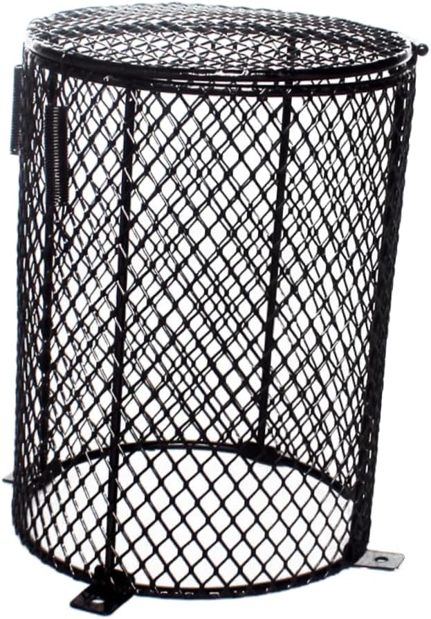 POPETPOP Reptile Scald Lampshade Cover Heating Lamp Protector for PET Reptiles Round Black Shade for Terrariums