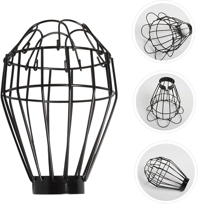 Mobestech 2pcs Reptile Habitat Lighting Shade Ceramic Lampshade Scald Protection Lizard Tank Accessory
