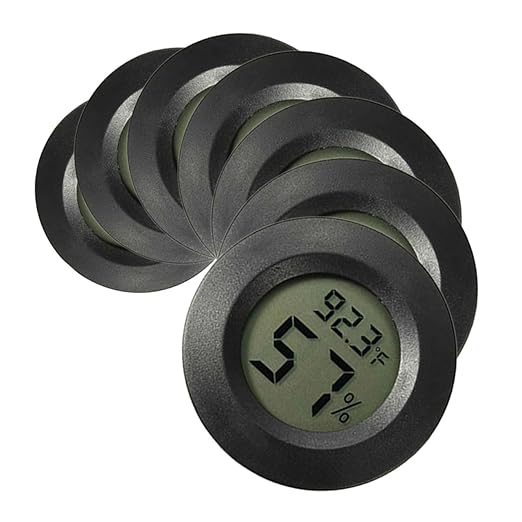 7Pcs Mini Digital Hygrometer and Thermometer Accurate Temperature Gauge for Reptile Tanks Humidity for Indoor and Outdoor Use for Terrariums and Poultry Environments
