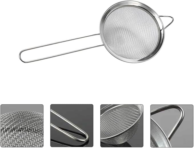 2pcs Reptile Residue Excrement Shovel with Metal Mesh, Dung Filtering Sand Scoop for Terrarium Cleaning, Silver Stainless Steel Lizard Box Sieve Tool for Reptile Care