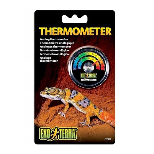 Exo Terra Thermometer for Reptile Terrarium – Provides Temperatures in Both Celsius and Fahrenheit (Pack of 3)