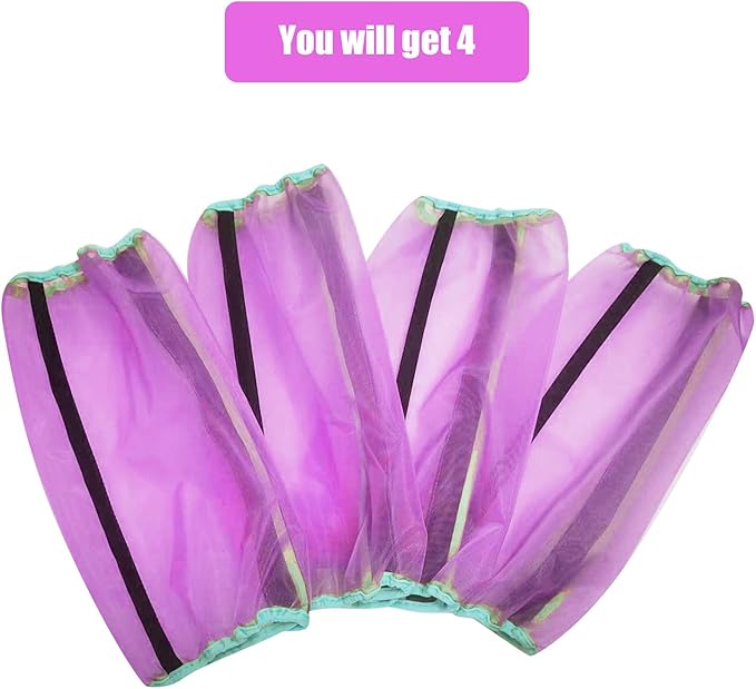 Mesh Fly Boots for Horse Breathable shoofly Leggings for Horses Set of 4 (L, Purple)