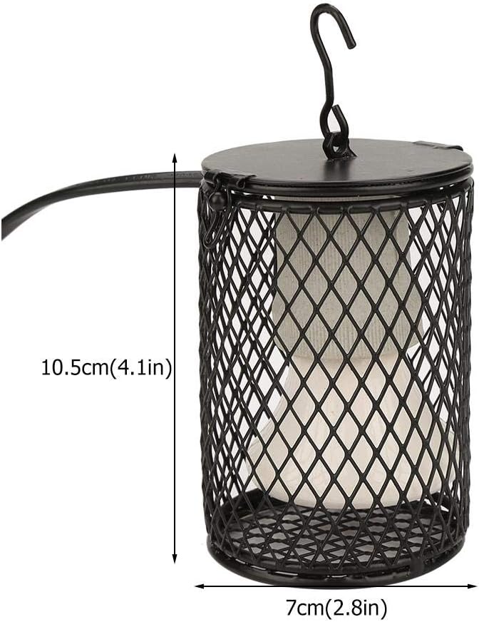 Yosoo 100w Ceramic Heat Preservation Light for Reptile, Fast Heating Heat Lamp with Cage for Turtle, Snakes, Lizards, Frogs, Chicks, Reptile Heat Lamp Cap, Reptile & Amphibian Habitat Lighting