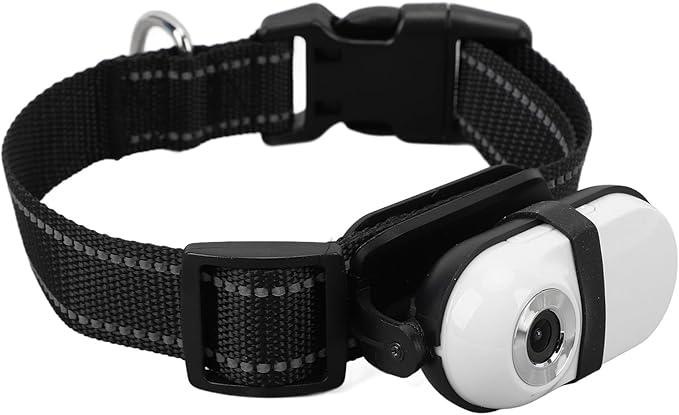 Cat Camera Collar, HD 1080P Dog Collar Camera with Memory Card, 130° Wide Angle, Built in MIC, Mini Body Camera Action Camera for Dogs Cats Gifts Indoor & Outdoor (64GB)