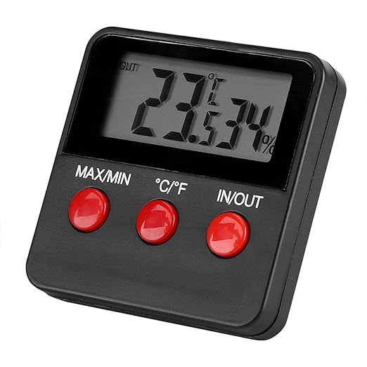 DAN&DRE Hygrometer Temperature Digital LCD Thermometer Hygrometer Temperature Humidity Monitoring Meter for Egg Incubator Pet Keeping