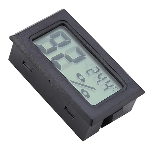 Yinhing YS 11 Digital Meter Temperature Humidity Hygrometer Built in Probe for Accurate Monitoring in Reptile Vivariums Home Office Greenhouse and Grow Room