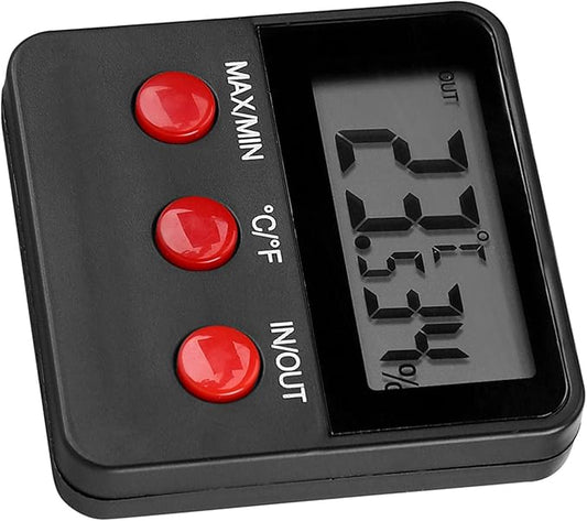 Digital LCD Thermometer, Hygrometer Temp Humidity Monitor Meter for Egg Incubator Pet Keeping, Room Hygrometer and Humidity Gauge, Temp Monitor Meter