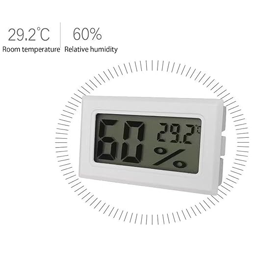 6 Pack Digital Hygrometer Indoor Thermometers Humidity Gauges Meter for Reptiles Jars and Fridge Temperature Monitors