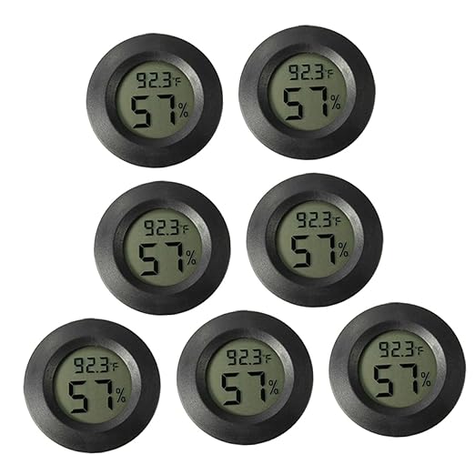 POPETPOP 14pcs Digital Tank Thermometer Hygrometer for Reptile Aquarium Mini Indoor Humidity Monitor Digital Display