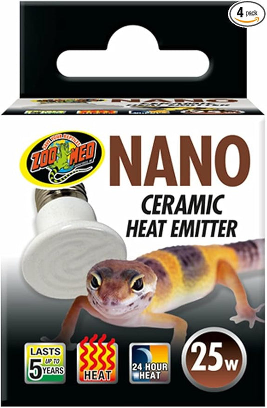 Zoo Med Nano Ceramic Heat Emitter 25 Watt - Pack of 4
