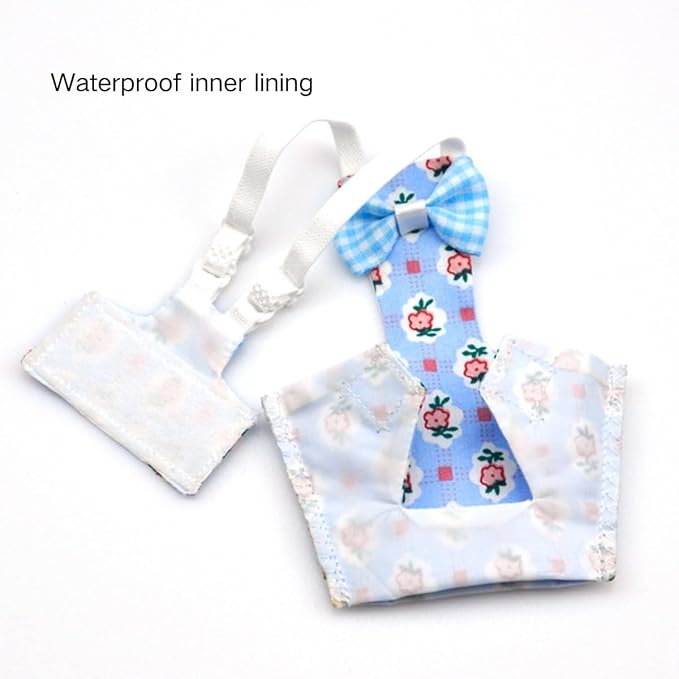 3PCS Bird Diaper with Adjustable Shoulder Strap Washable Parrot Diapers Reusable Bird Flight Suit Nappies Protective Breathable Nappy Clothes for Parakeet Macaw Conure (XL)