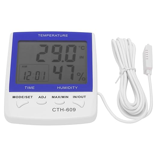 Tbest Instruents ‑609 Diital Theroeter Hyr Wall Oted Trature Eter for Hoe Far House Indusal Plies