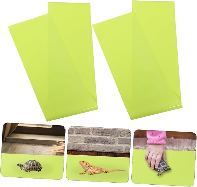 2Pcs Reptile Terrarium Mat Green Non-Absorbent Floor Bedding for Climbing Pets Tortoise Lizards Easy-Clean Substrate for Tank Cage