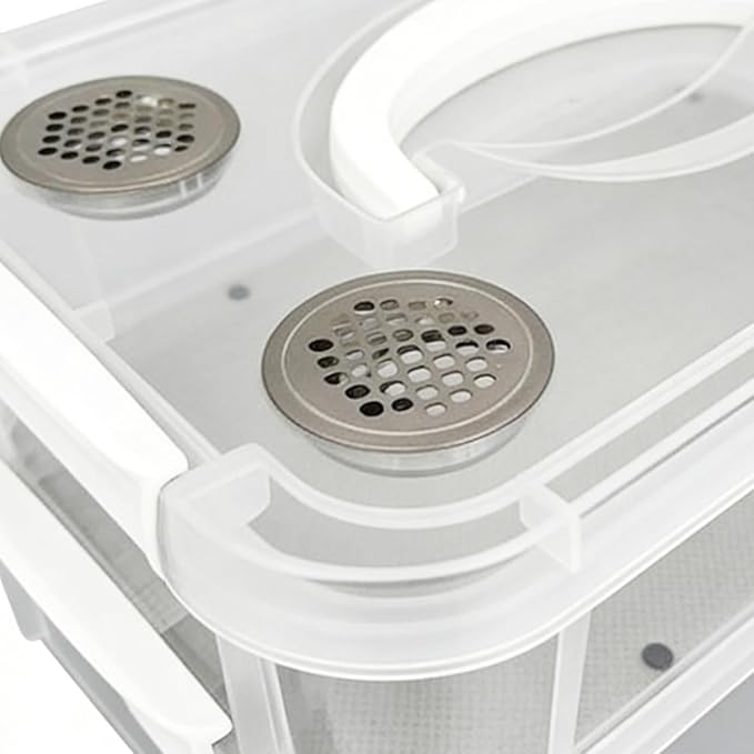 Mealworm Breeding Kit, High Capacity Mealworm Breeding Container, Prevent Escape Mealworms Keeper Includes Tweezers & Cleaning kit,to Breed Live Mealworms, Reptiles, Lizards, Frogs,Tortoises