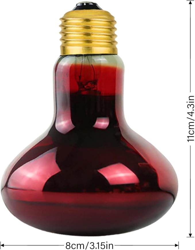 2-PCS Reptile Heating Light Bulb, Calcium Supplement Heating Light for Amphibians, Suitable for Sun Lamps for Reptiles, Maned Lions, Lizards, Turtles, and Snakes - 75W