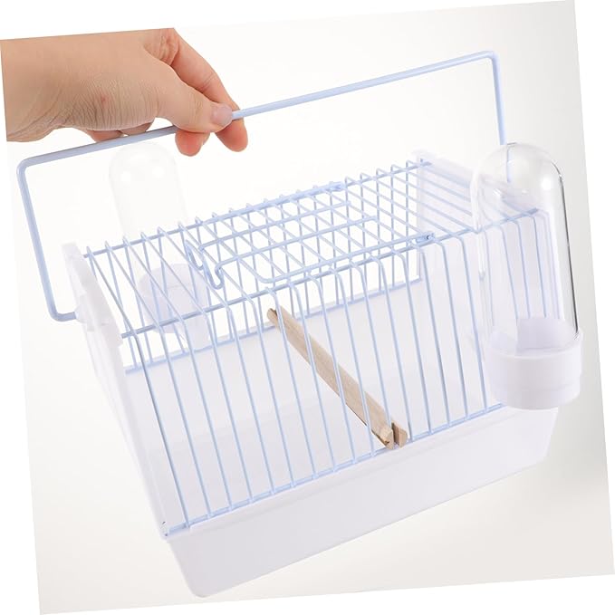 1set Portable Parrot Carrier Cage Lightweight Travel Cage Handle for Birds for Sightseeing Camping and Hiking Breathable Design for Comfort and Stability