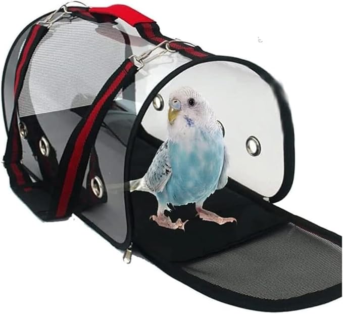 Bird Cage Portable Birdcages Clear Pet Bird Carrier Breathable Travel Cage Lightweight House Home Decor(Blue,CH)