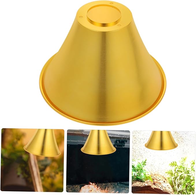 POPETPOP Deep Reptile Lamp Insulation Shade Protective Heating Lampshade for Reptile Tank Easy Installation Sturdy Design Maintains Stable Temperature and Prevents Burns