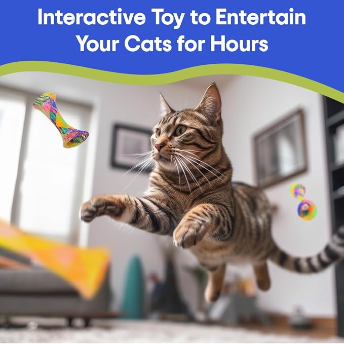 SPOT Kitty Fun Tubes Cat Toy with Catnip Inside | Bouncy Interactive Mesh Toy for Cats and Kittens to Bite, Swat and Chase | 3 Pieces - Image 7