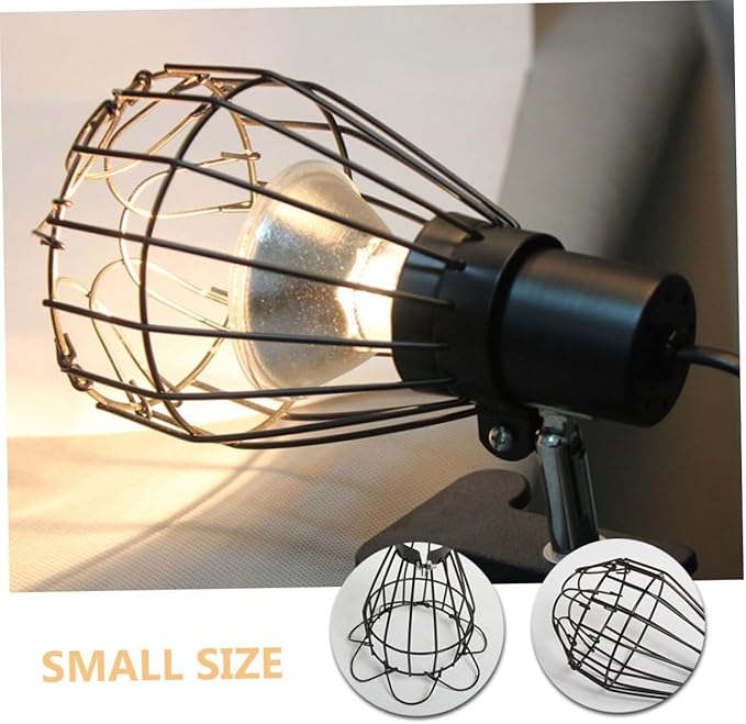 MAGICLULU 2pcs Heated Ceramic Lampshade Reptile Tank Accessory Heat Lamp Cover Safety Mesh Lizard Tank Heater