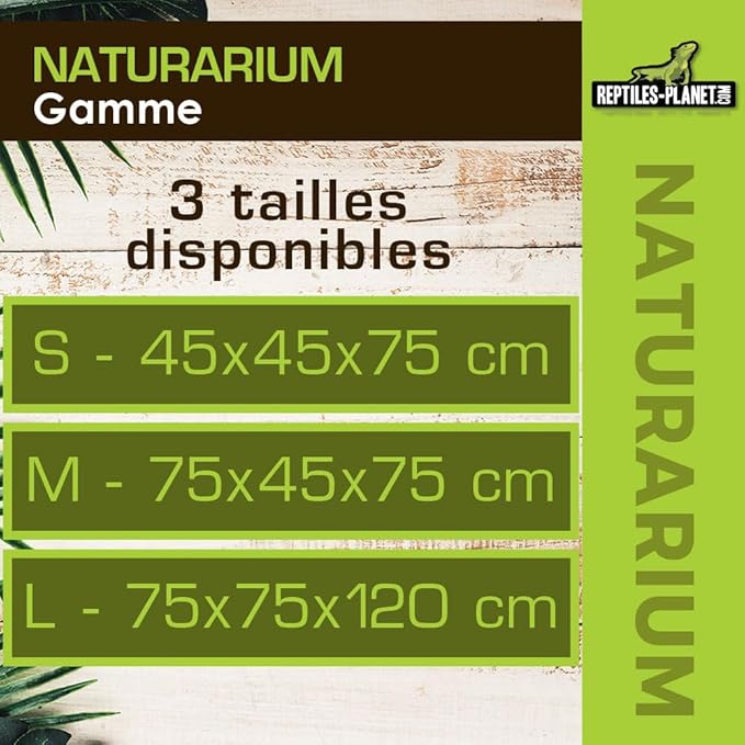 Reptiles-Planet Naturarium Terrarium, Medium, 75 x 45 x 75 cm