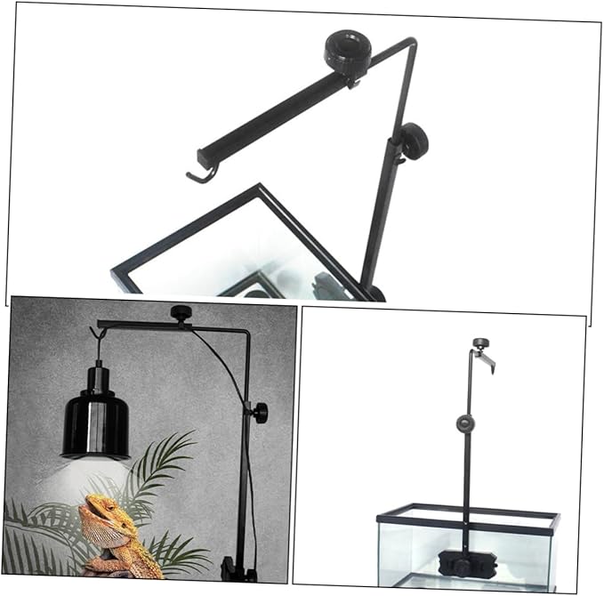Happyyami Reptile Heat Lamp Fixture Stand Bracket for Turtle Basking Lizard Light Setup Aquarium Accessory for Enhanced Growth and Easy Lighting