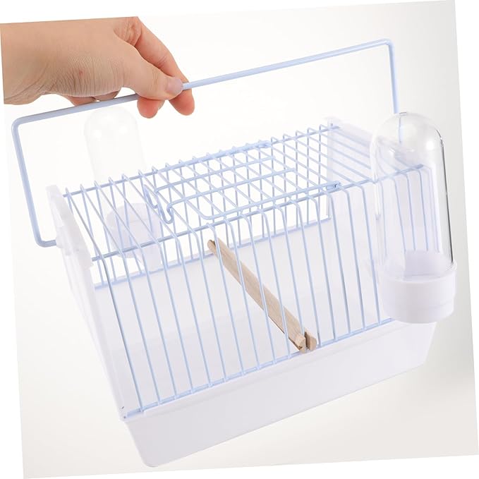 Mikikit Extra Large Portable Birdcage Parrot Carrier Travel Cage Handle Bird Travel Cage for Outdoor Use