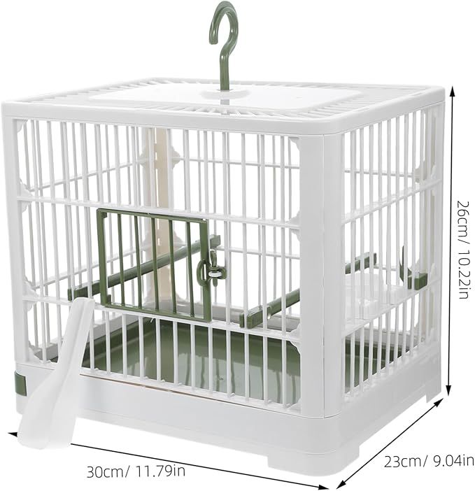 Lightweight Foldable Bird Cage with Removable Tray Portable Travel Carrier for Parakeets Cockatiels and Small Birds for Outdoor Activities and