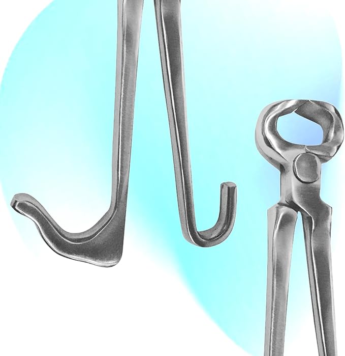 9" Foal Hoof Nippers, Stainless Steel Farrier Tool for Horses & Livestock, One-Handed Hoof Trimming Nipper – Sharp, Durable & Rust-Resistant