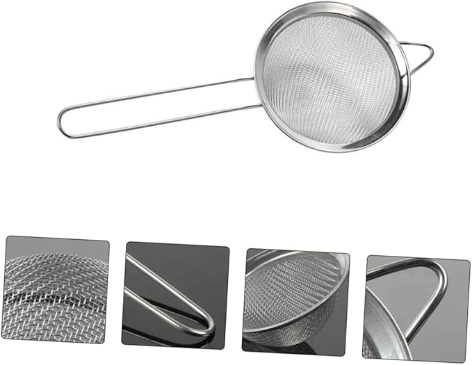 2PCS Lizard Dung Sieve Shovel Set Reptile Sand Filtering Shovel Mesh Sturdy Stainless Steel Sand Scoop for Reptile Habitats