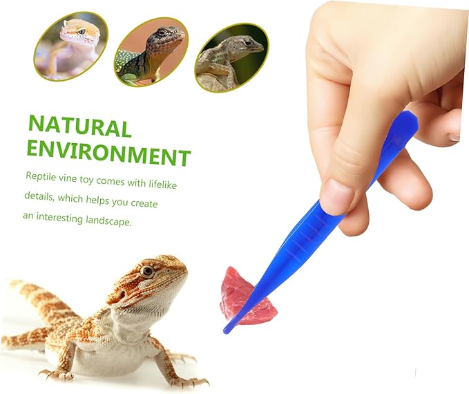 Yardwe 6pcs Reptile Special Tweezers Scorpion Lizard Feeding Tool Plastic Tweezers Fine Grip for Animal Feeding