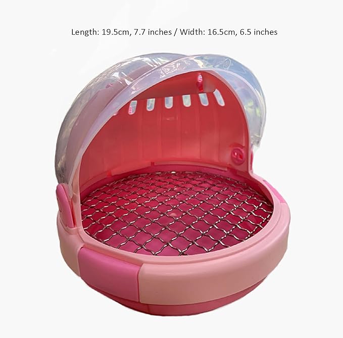 Liudan Bird Cage Bird Carrier Transparent Light Parrots for Cockatiels Small Animal Travel Bag for Hamster Squirrel Lovebirds Cage (Color : Pink)