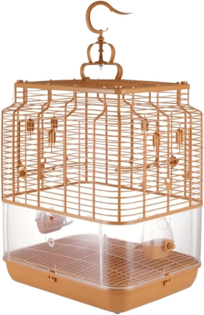 Bird Cage Bird Aviary Plastic Tall Tiel Cage Parrot Cage Flight Birdcag Bird Carrier Travel Carrier Cage with Handle Easy to Use