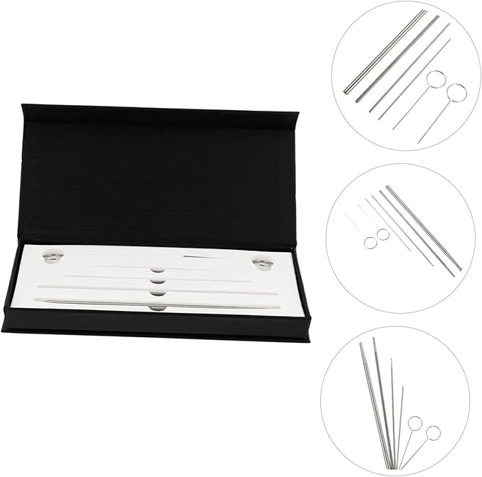 1Set Professional Snake Gender Probe Ergonomic Stainless Steel Gender Detection Tools for Reptiles Easy to Clean and Use for Snake Tank Accessories and Reptile Care