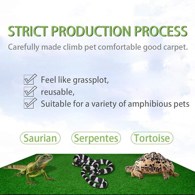 Hamiledyi Reptile Carpet 39.4 X 19.7 Terrarium Bedding Substrate Liner Reptile Mat Tank Accessories for Bearded Dragon Lizard Tortoise Leopard Gecko Snake