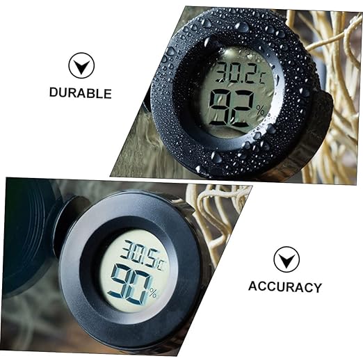 Hemoton 1pc Digital Reptile Thermometer Hygrometer Accurate Temperature and Humidity Gauge for Terrariums Snakes Turtles and Lizards Cup Design for Easy Installation