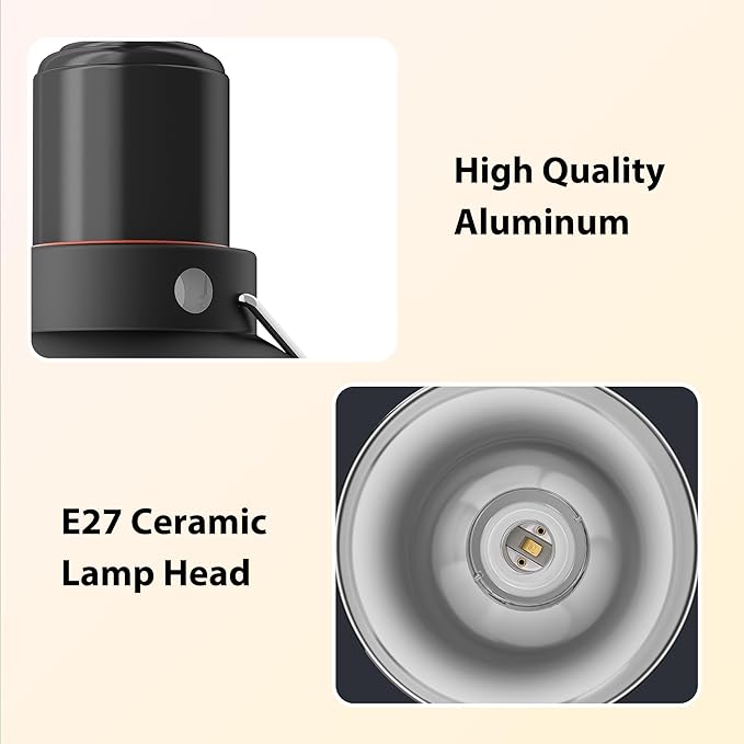 Reptile Light Fixture with Dimming Thermostat, 8.5 Inch Deep Dome Lamp Fixture with Temperature Controller for Bearded Dragon, Turtle, Snake and Lizard Tanks, Max 150W