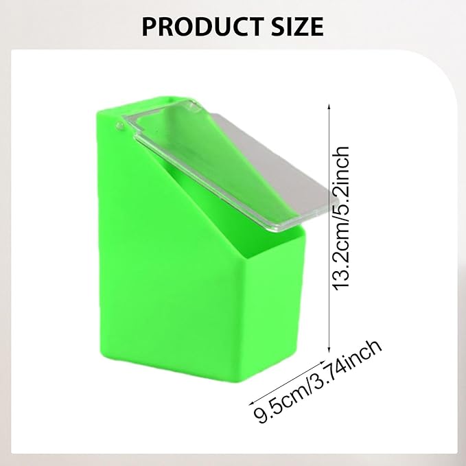 Pigeon Feeder, Food Storage Case, Single Hole Hanging Box, Dove Bird Feeding Case for Parrots Canaries Chickens Pigeons, Green