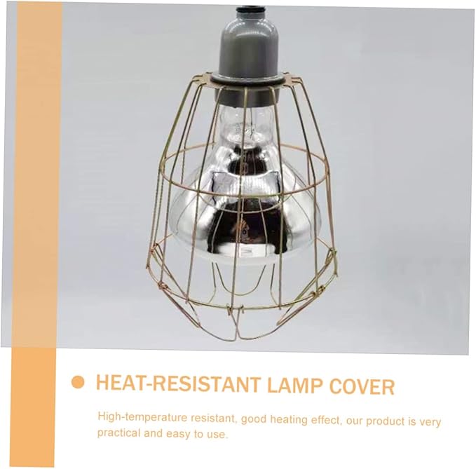 Angoily Lamp for Reptiles Incubation Warming Lamp Bulb Cage Cover Sturdy Retro Bulb Cover Replaceable - Safe