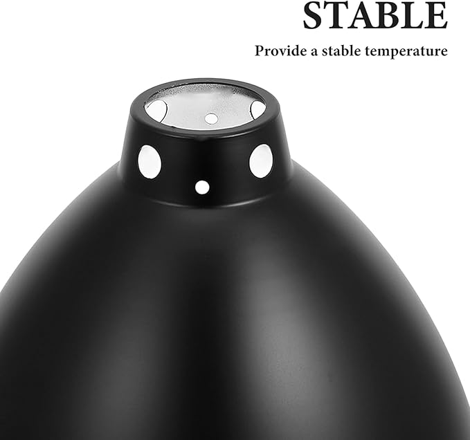Reptile Heat Lamp Shade 8.5-Inch Metal Reflector Lampshade for Reptile Box Tank Heat Lamp Guard Suitable for Terrarium Heating and Habitat Lighting