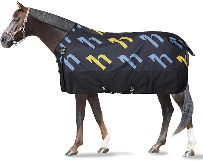 HORZE Nevada 1200D Lightweight Waterproof Horse Turnout Rain Sheet (No Fill) - Dark Navy - 69 in