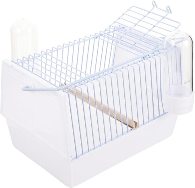 Mikikit Extra Large Portable Birdcage Parrot Carrier Travel Cage Handle Bird Travel Cage for Outdoor Use