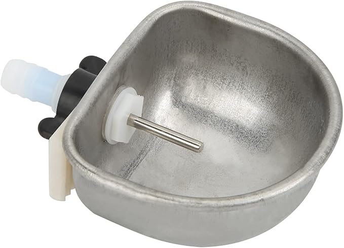 10Pcs Rabbit Stainless Pet Water Bowl Dispenser, Automatic Rabbit Water Feeder with Bowl, Rabbit Watering System Kit, Removable Hanging Pet Cage Water Bowls
