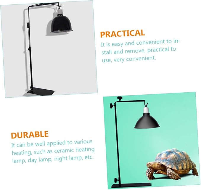 DECHOUS Adjustable Reptile Lamp Stand Metal Light Rack for Terrarium Compatible Bearded Dragons Snakes and Lizards