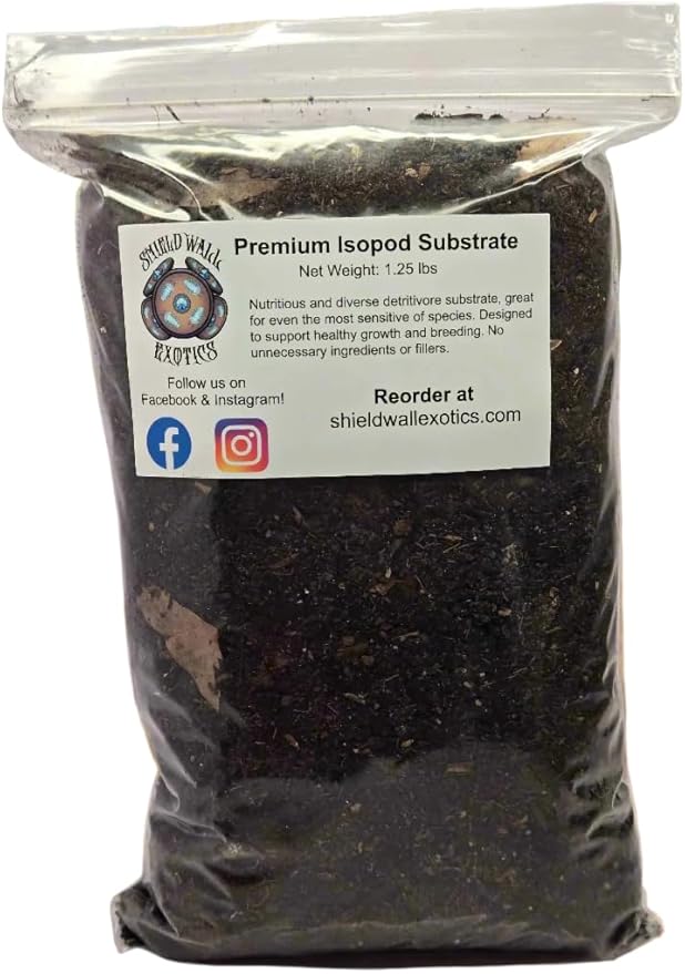 Premium Isopod Substrate – High‑Nutrition Bioactive Mix for Healthy Growth, Breeding & Terrarium Cleanup Crews (Quart)