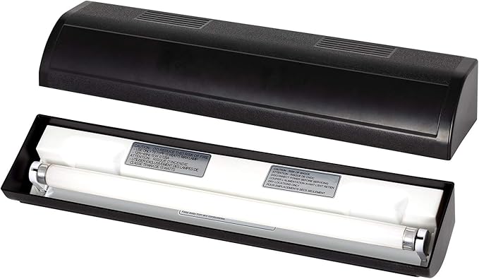 REPTI ZOO Reptile Terrarium Hood Tropical Desert T8 Strip Light Fixture for Use with One 18 Inch UVB Light Bulb 15 Watt(Not Include), ETL Certified