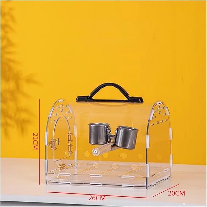Bird Cages Bird Cage Transparent Parrot Take-Out Portable Bag Out Acrylic Special (Medium)