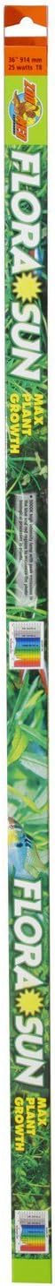 Zoo Med Flora Sun Maximum Plant Growth Bulb T8, 25-watt, 36-inch