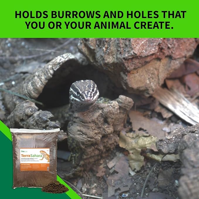 The Bio Dude Terra Sahara Bioactive Reptile Substrate 36 quarts for terrariums and vivariums. Bioactive Substrate for Bearded Dragons, Uromastyx, Leopard Geckos and More!