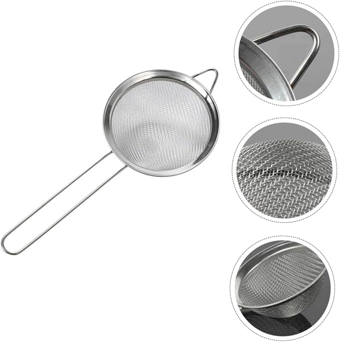 GALPADA 2pcs Reptiles Sand Shovel Mesh Design for Lizard Dung Cleaning and Comfortable Excrement Sieve for Filtering Silver